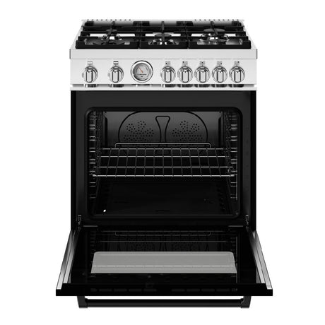 Cuisinière au gaz 30 po, 4,7 pi³ noir - Série Master avec 5 brûleurs MonoBloc en fonte