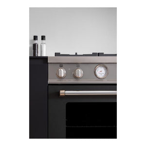 Cuisinière au gaz 30 po, 4,7 pi³ noir - Série Master avec 5 brûleurs MonoBloc en fonte