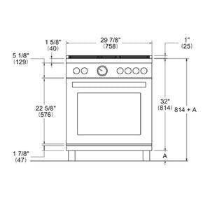 Cuisinière à gaz 30 po, 4,7 pi³ - Série Master