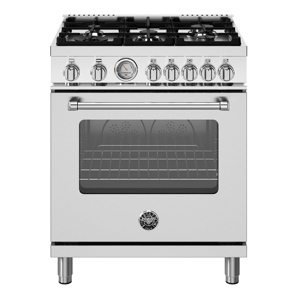 Cuisinière au gaz 30 po, 4,7 pi³ Inox - Série Master avec 5 brûleurs MonoBloc en fonte