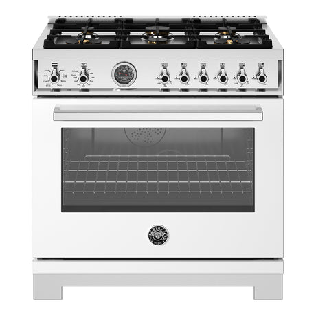 Cuisinière biénergie 36 po. 5,7 pi³ avec 6 brûleurs - Série professionnelle
