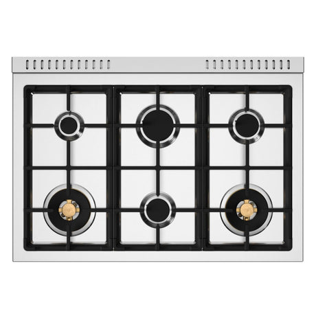 Cuisinière biénergie 36 po. 5,7 pi³ avec 6 brûleurs - Série professionnelle