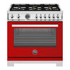 Cuisinière à gaz 36 po, 5,9 pi³ avec 6 brûleurs - Série Professionnelle