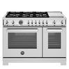 Cuisinière biénergie 48 po 4,6 pi³ avec 6 brûleurs - Série professionnelle