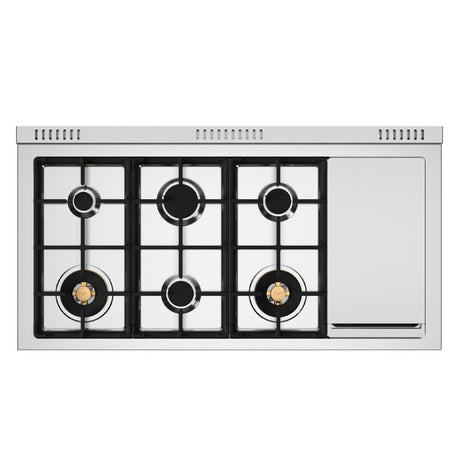 Cuisinière biénergie 48 po 4,6 pi³ avec 6 brûleurs - Série professionnelle