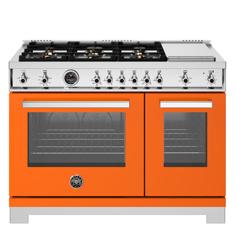 Cuisinière à gaz 48 po, 4,7 pi³ avec 6 brûleurs - Série Professionnelle