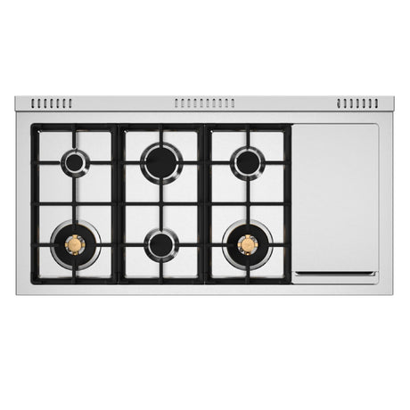 Cuisinière à gaz 48 po, 4,7 pi³ avec 6 brûleurs - Série Professionnelle