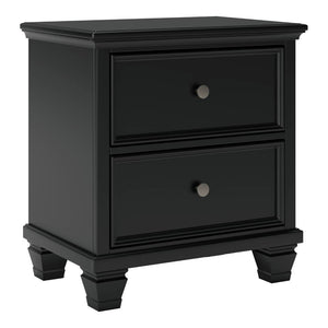Table de chevet Noir en bois - Lanolee
