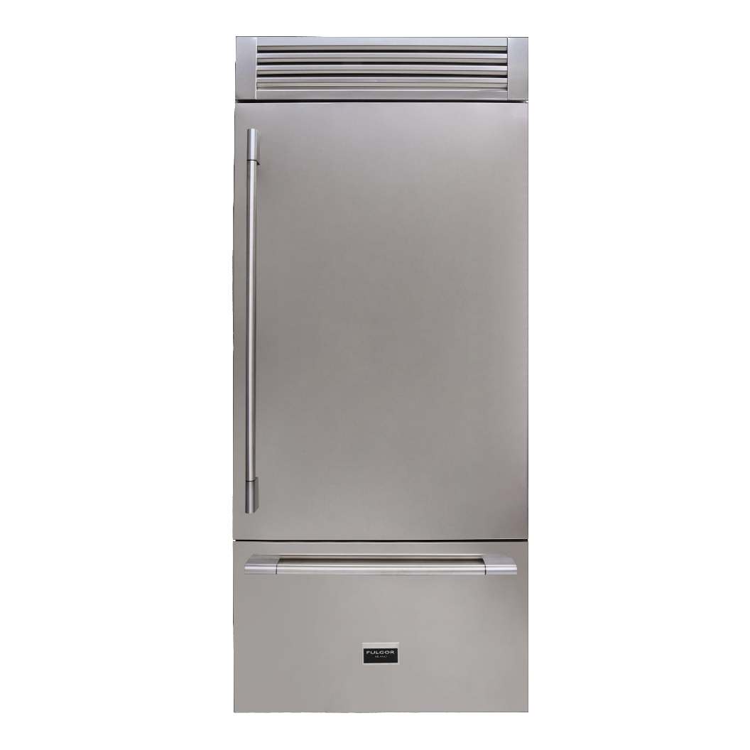 Réfrigérateur à congélateur inférieur profondeur comptoir 36 po, 18,5 pi³ Inox - Sofia Pro