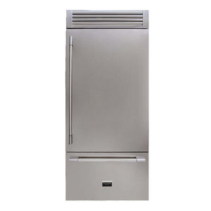 Réfrigérateur à congélateur inférieur profondeur comptoir 36 po, 18,5 pi³ Inox - Sofia Pro