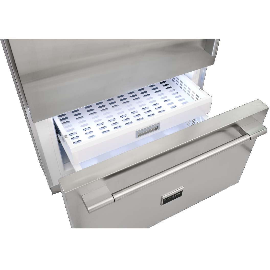 Réfrigérateur à congélateur inférieur profondeur comptoir 36 po, 18,5 pi³ Inox - Sofia Pro