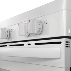 Cuisinière électrique 30 po, 5,3 pi³ Blanc avec 5 éléments