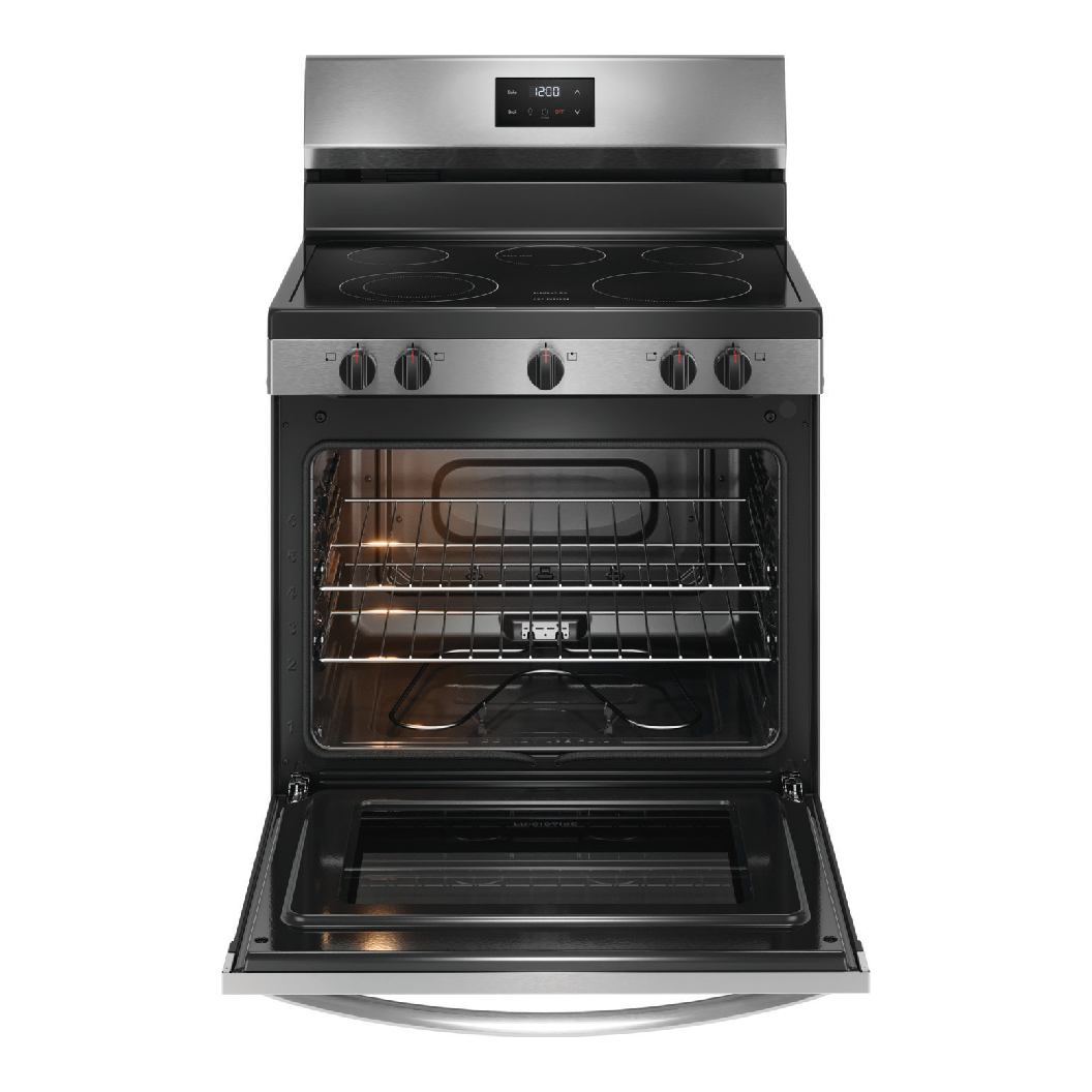 Cuisinière électrique 30 po, 5,3 pi³ Inox avec 5 éléments