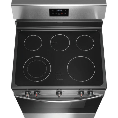 Cuisinière électrique 30 po, 5,3 pi³ Inox avec 5 éléments