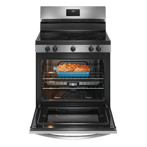 Cuisinière électrique 30 po, 5,3 pi³ Inox avec 5 éléments