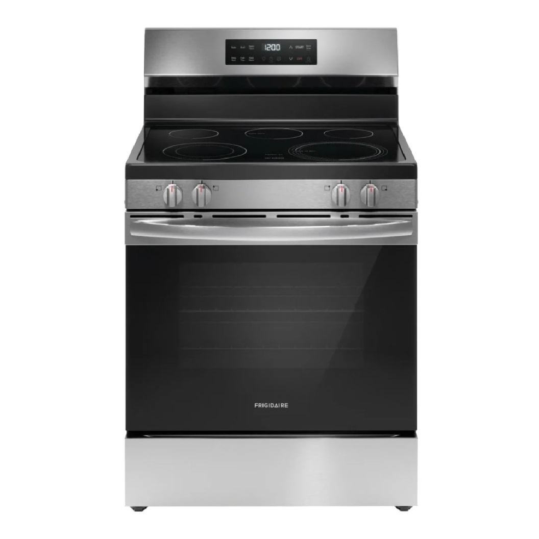 Cuisinière électrique 30 po, 5,3 pi³ Inox avec EvenTempMC et 5 zones de cuisson