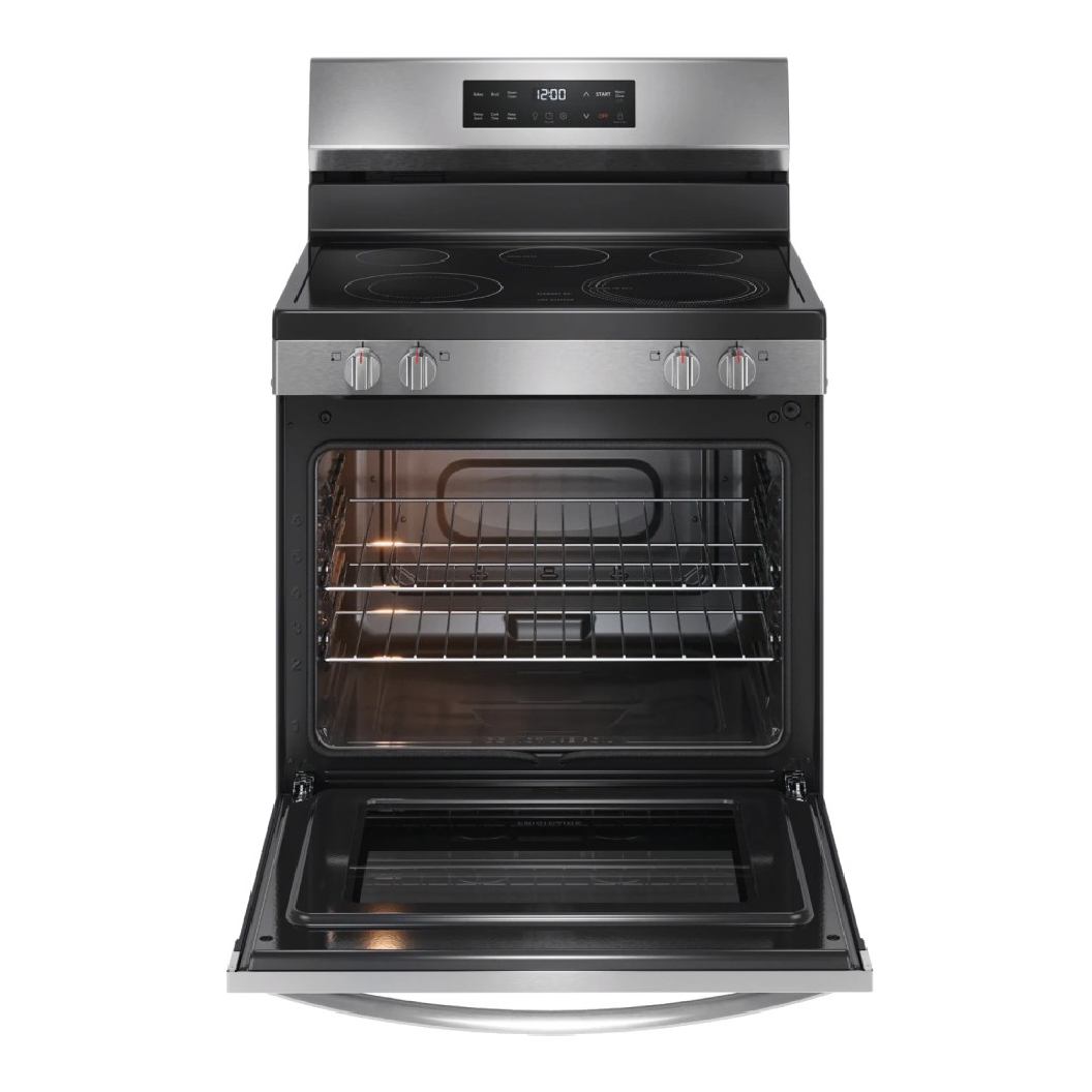 Cuisinière électrique 30 po, 5,3 pi³ Inox avec EvenTempMC et 5 zones de cuisson