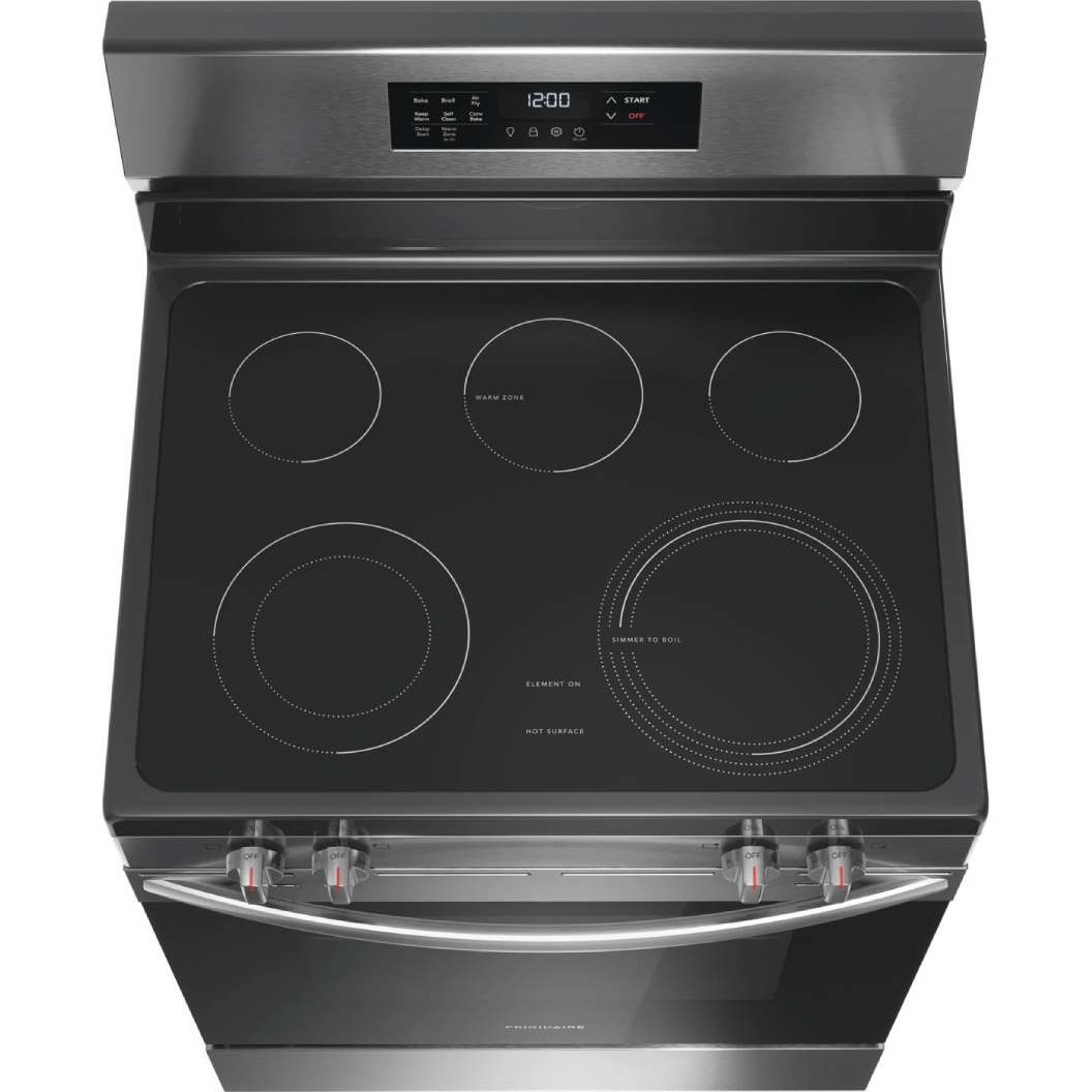 Cuisinière électrique autoportante 30 po, 5,3 pi³ Inox avec Air Fry et 5 éléments