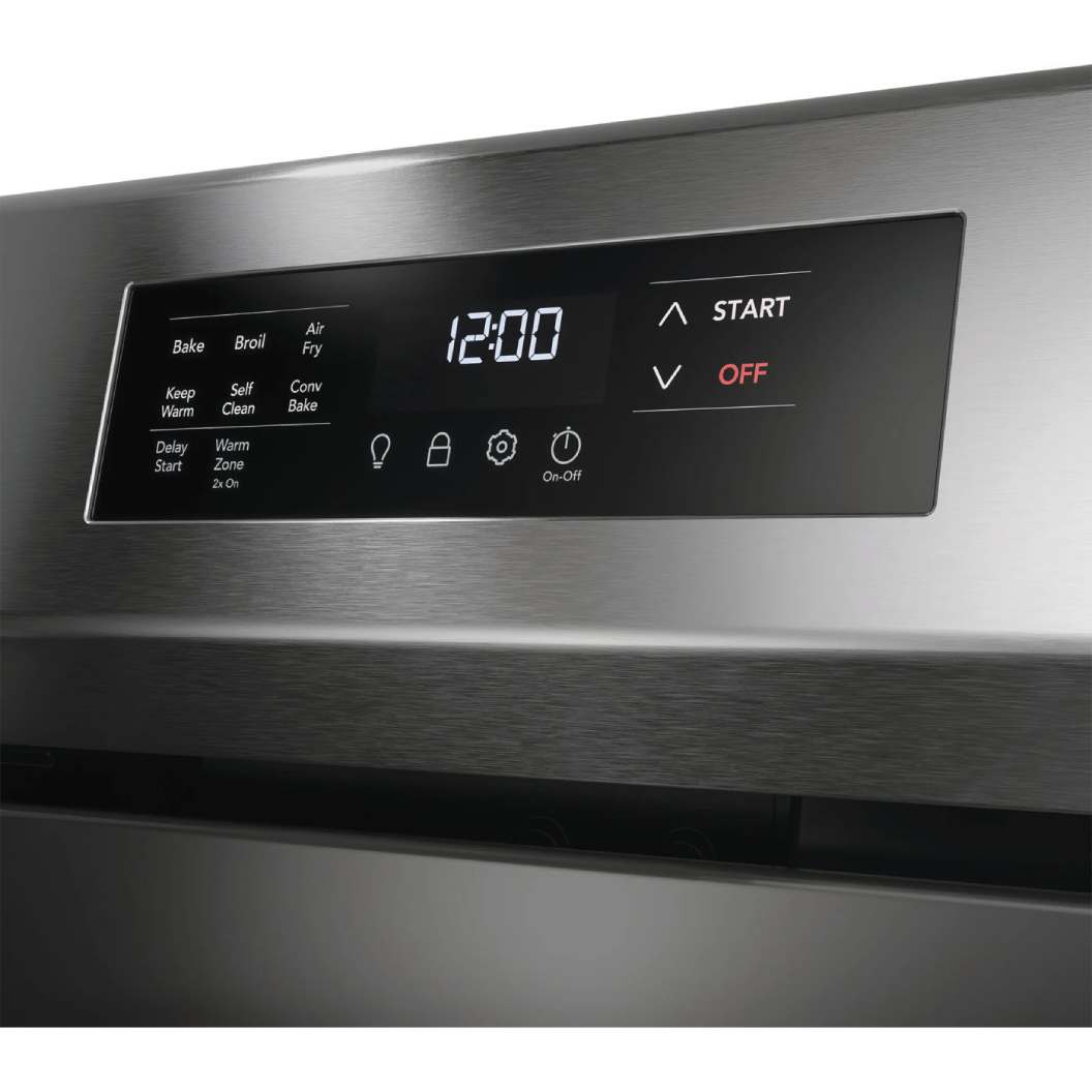 Cuisinière électrique autoportante 30 po, 5,3 pi³ Inox avec Air Fry et 5 éléments