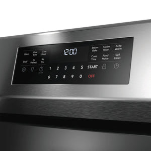 Cuisinière électrique 30 po, 5,3 pi³ Inox avec Convection totale, Air Fry et Air Sous Vide