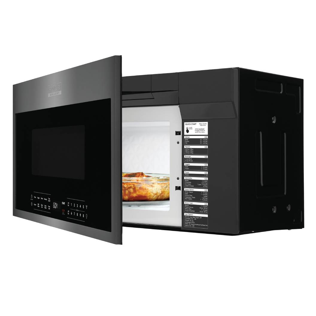 Micro-ondes à hotte, 1,9 pi³, 1000W, acier inoxydable noir
