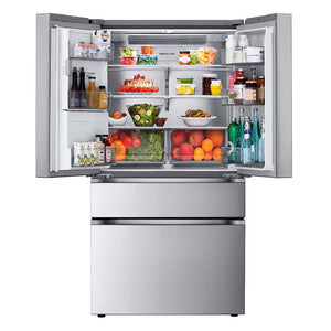 Réfrigérateur porte française intelligent 36 po, 29 pi³, 4 portes Inox avec tiroir Full-Convert™