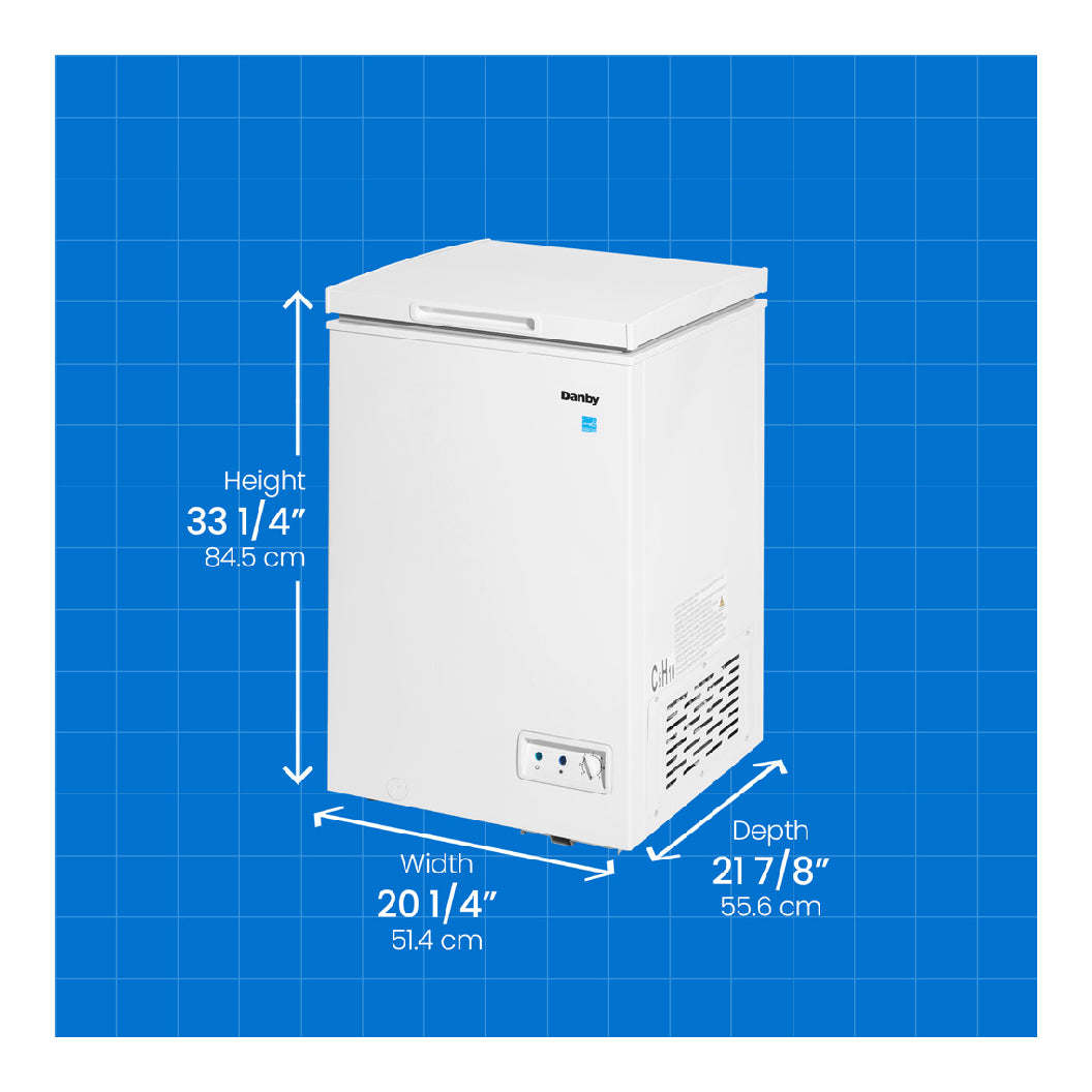 Congélateur coffre 21 po, 3,5 pi³ Blanc