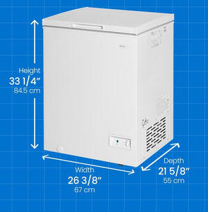 Congélateur coffre 27 po, 5,0 pi³ Blanc