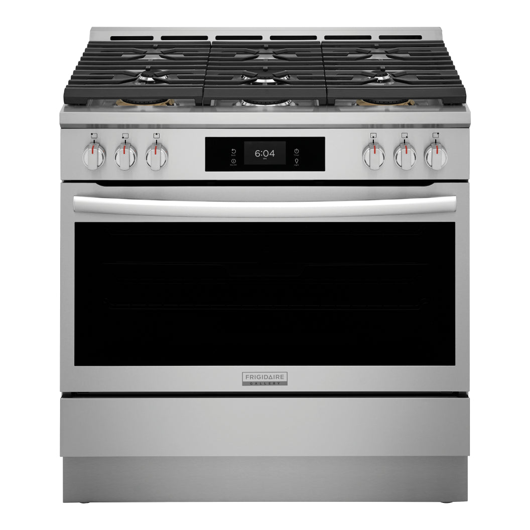 Cuisinière au gaz 36 po, 4,6 pi³ Inox avec Convection totale, Air Fry et Nettoyage à la vapeur