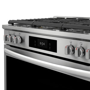 Cuisinière au gaz 36 po, 4,6 pi³ Inox avec Convection totale, Air Fry et Nettoyage à la vapeur