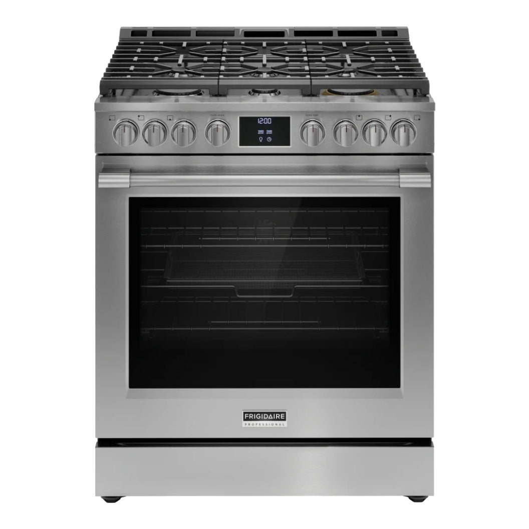 Cuisinière au gaz 30 po, 6,0 pi³ Inox avec Convection, Air Fry et Autonettoyage