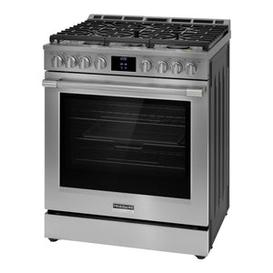 Cuisinière au gaz 30 po, 6,0 pi³ Inox avec Convection, Air Fry et Autonettoyage
