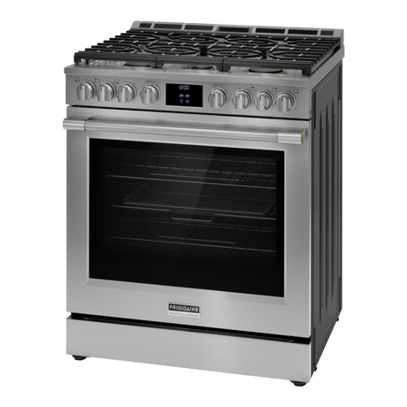 Cuisinière au gaz 30 po, 6,0 pi³ Inox avec Convection, Air Fry et Autonettoyage