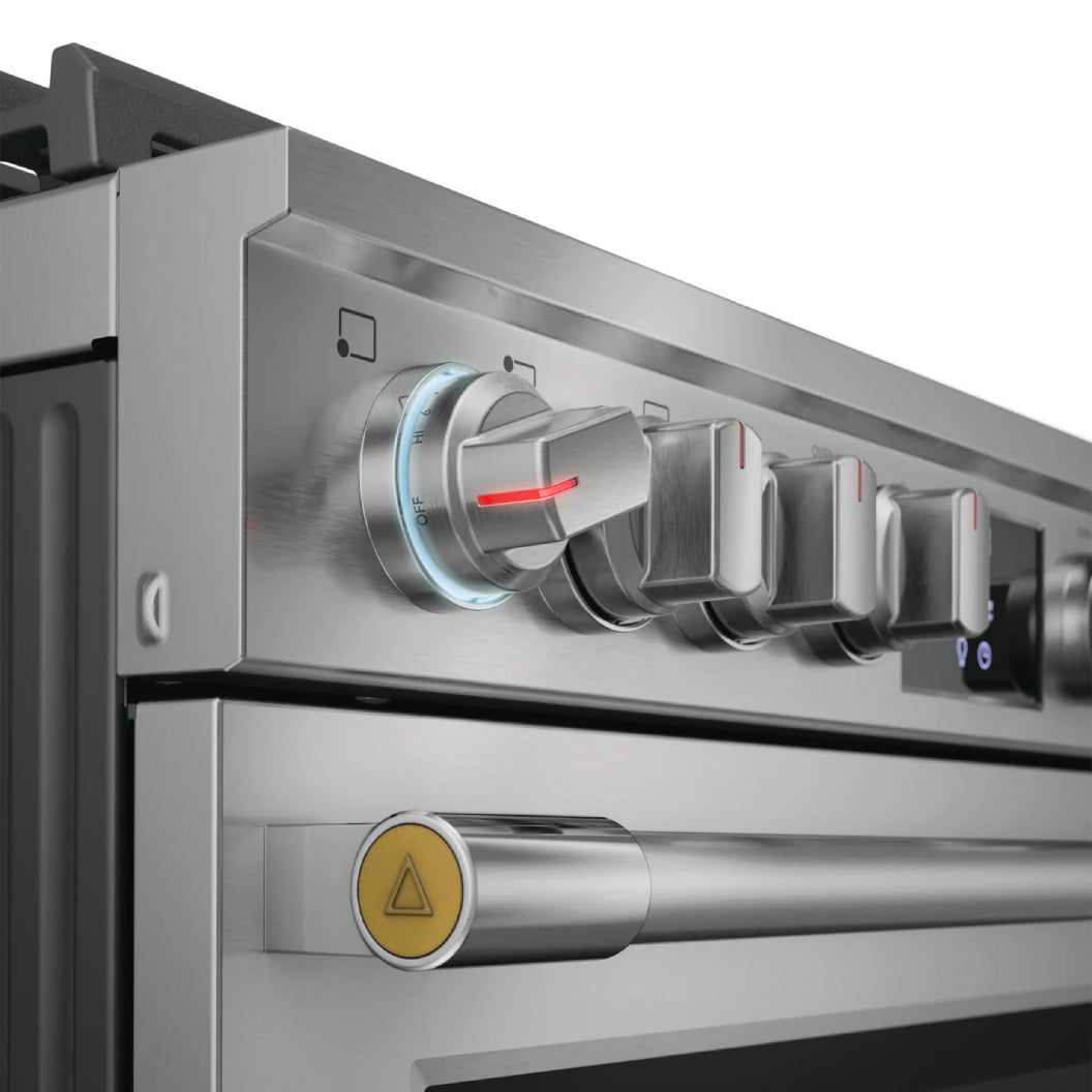Cuisinière au gaz 30 po, 6,0 pi³ Inox avec Convection, Air Fry et Autonettoyage