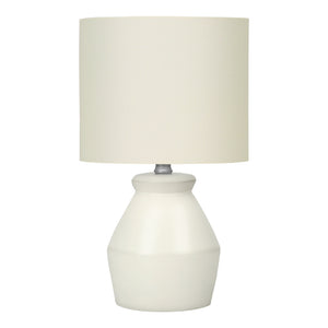 Lampe de table en céramique crème 17 po - I 9740