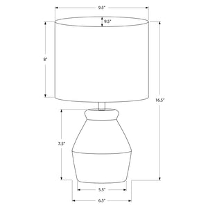 Lampe de table en céramique crème 17 po - I 9740