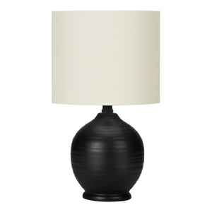 Lampe de table en céramique noire texturée 17 po - I 9739
