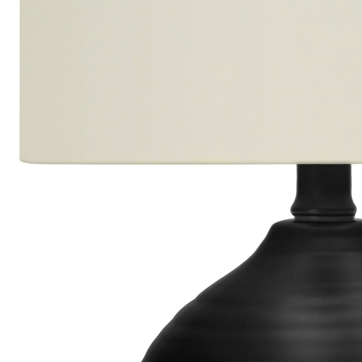 Lampe de table en céramique noire texturée 17 po - I 9739
