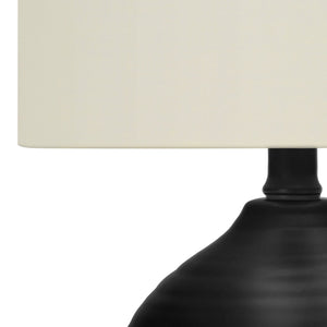 Lampe de table en céramique noire texturée 17 po - I 9739