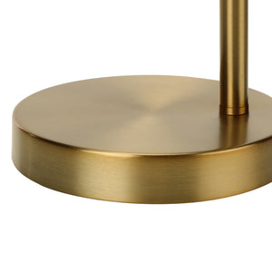 Lampe de table en métal doré avec support flexible 19 po - I 9644