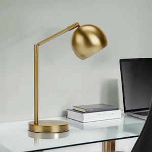 Lampe de table en métal doré avec support flexible 19 po - I 9644