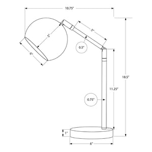 Lampe de table en métal doré avec support flexible 19 po - I 9644
