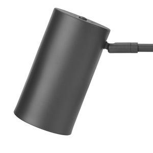 Lampe de table en métal gris avec port USB intégré 18 po - I 9645