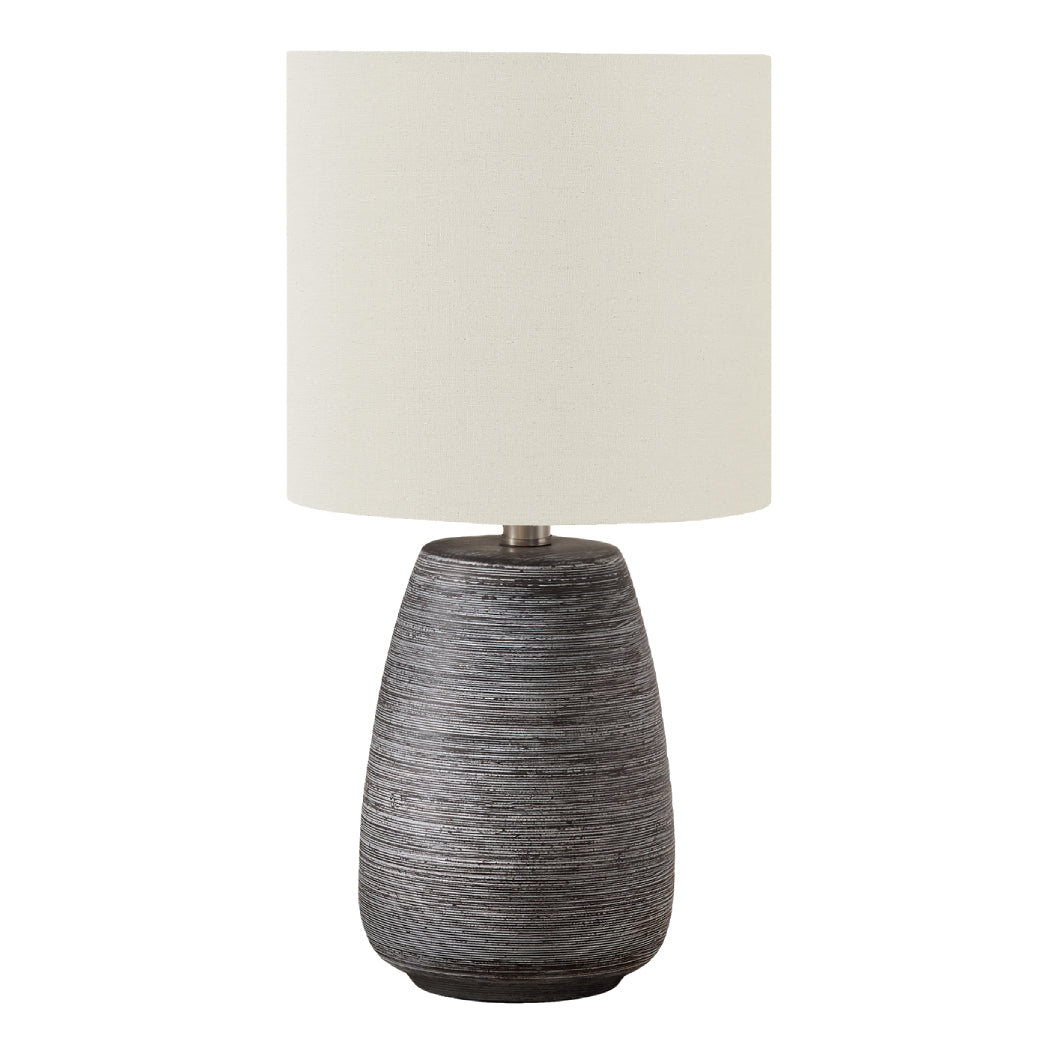 Lampe de table en céramique grise texturée 19 po - I 9633