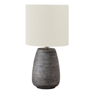 Lampe de table en céramique grise texturée 19 po - I 9633