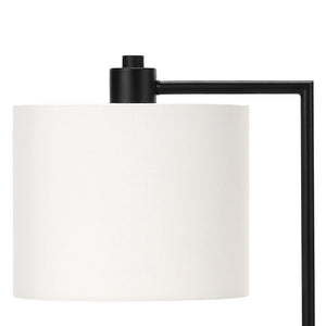 Lampe de table en métal noir avec port USB intégré 19 po - I 9646