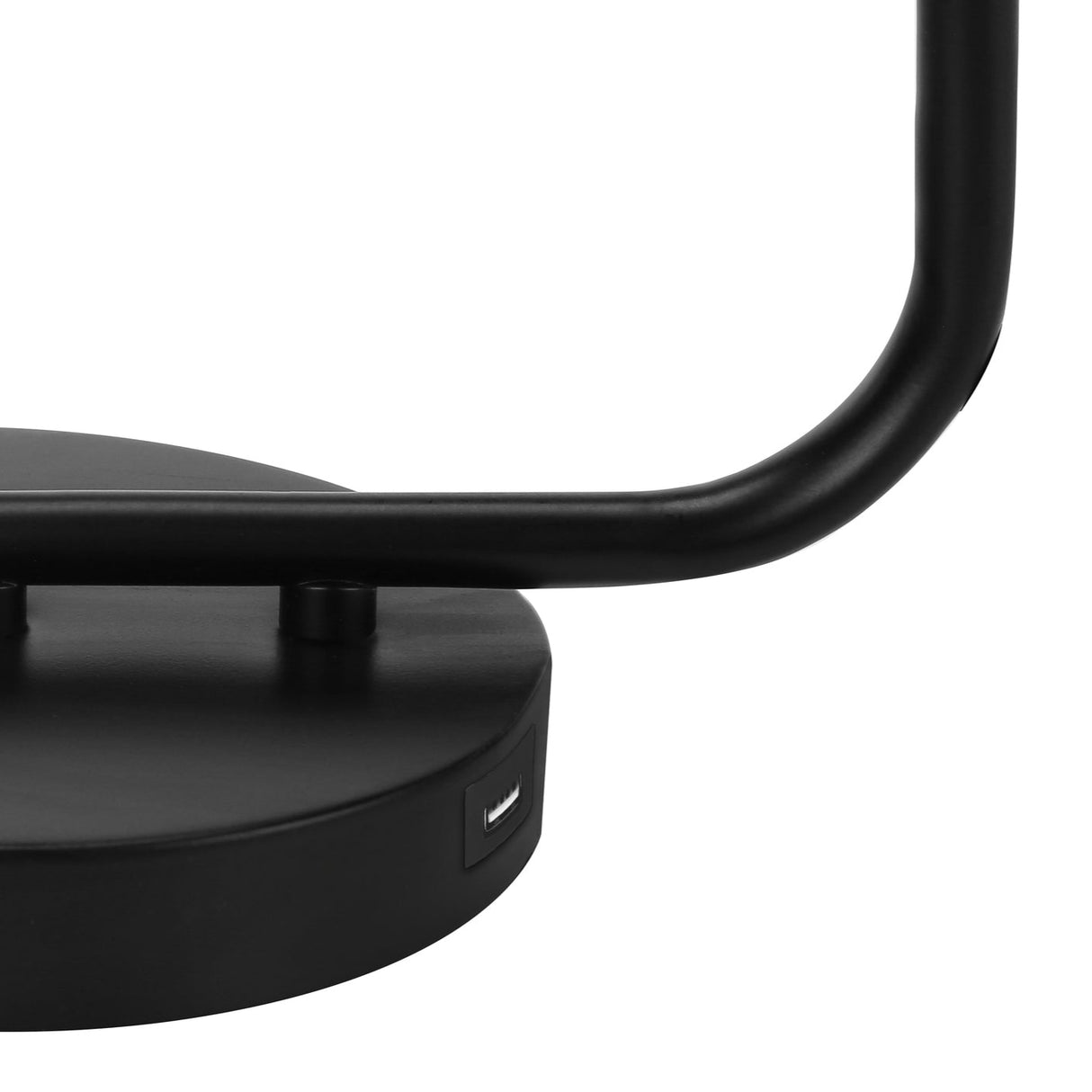 Lampe de table en métal noir et en verre 20 po.