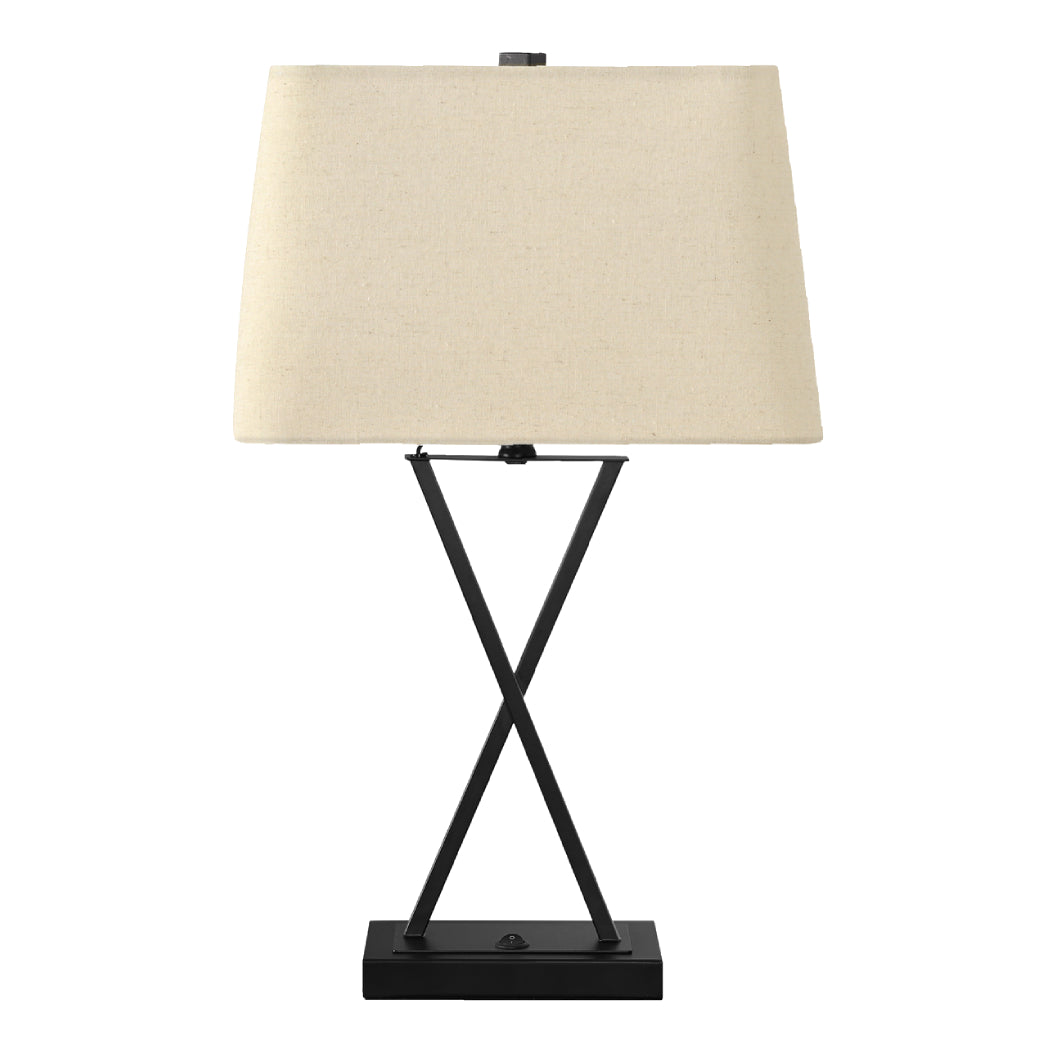 Lampe de table en métal noir 25 po