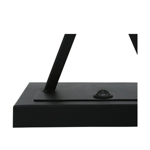 Lampe de table en métal noir 25 po