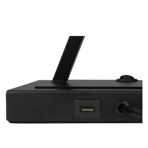Lampe de table en métal noir 25 po